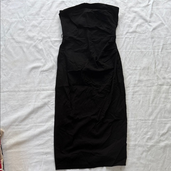 Nine Britton Classic Black Strapless Dress Midi - Picture 1 of 4